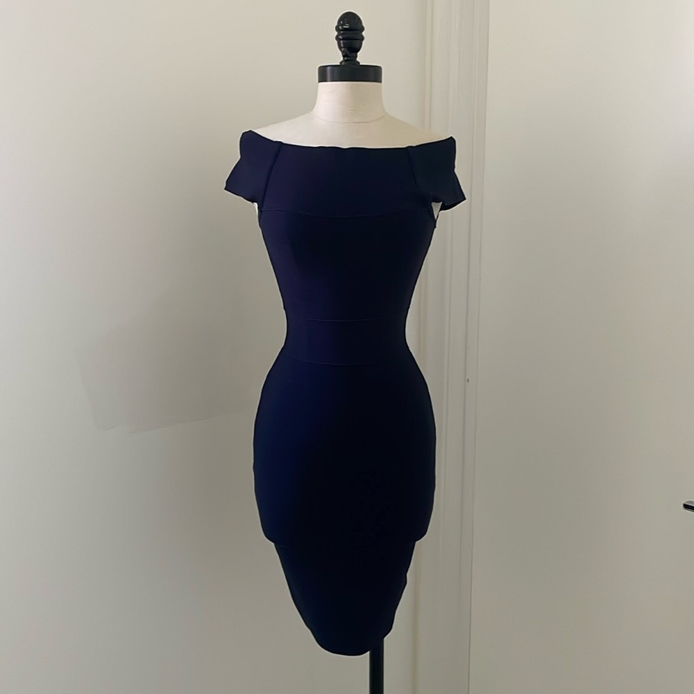 Marciano Bandage Dress Navy Blue